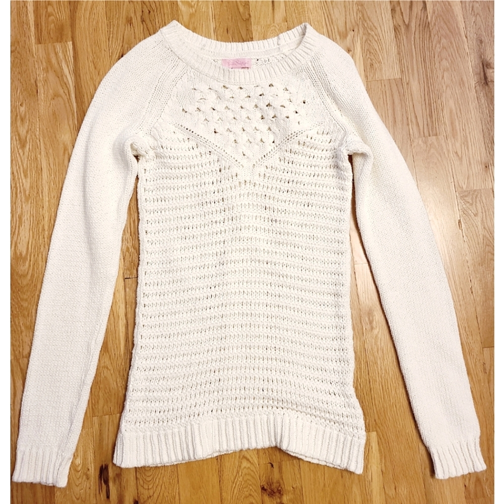 Lilly Pulitzer Cream Crew Neck Sweater